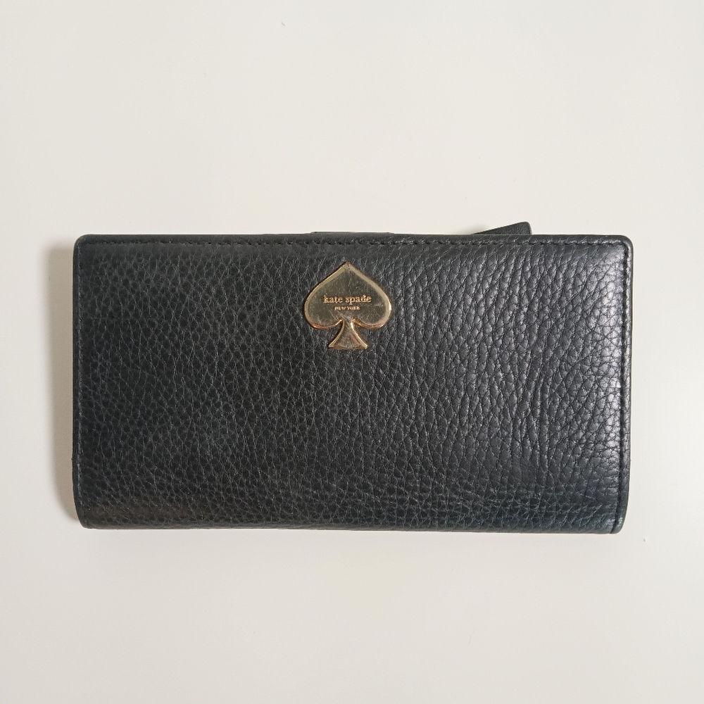 Kate Spade Black Leather Snap Wallet - Picture 6 of 6